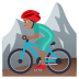 🚵🏽‍♂️ man mountain biking: medium skin tone display on JoyPixels